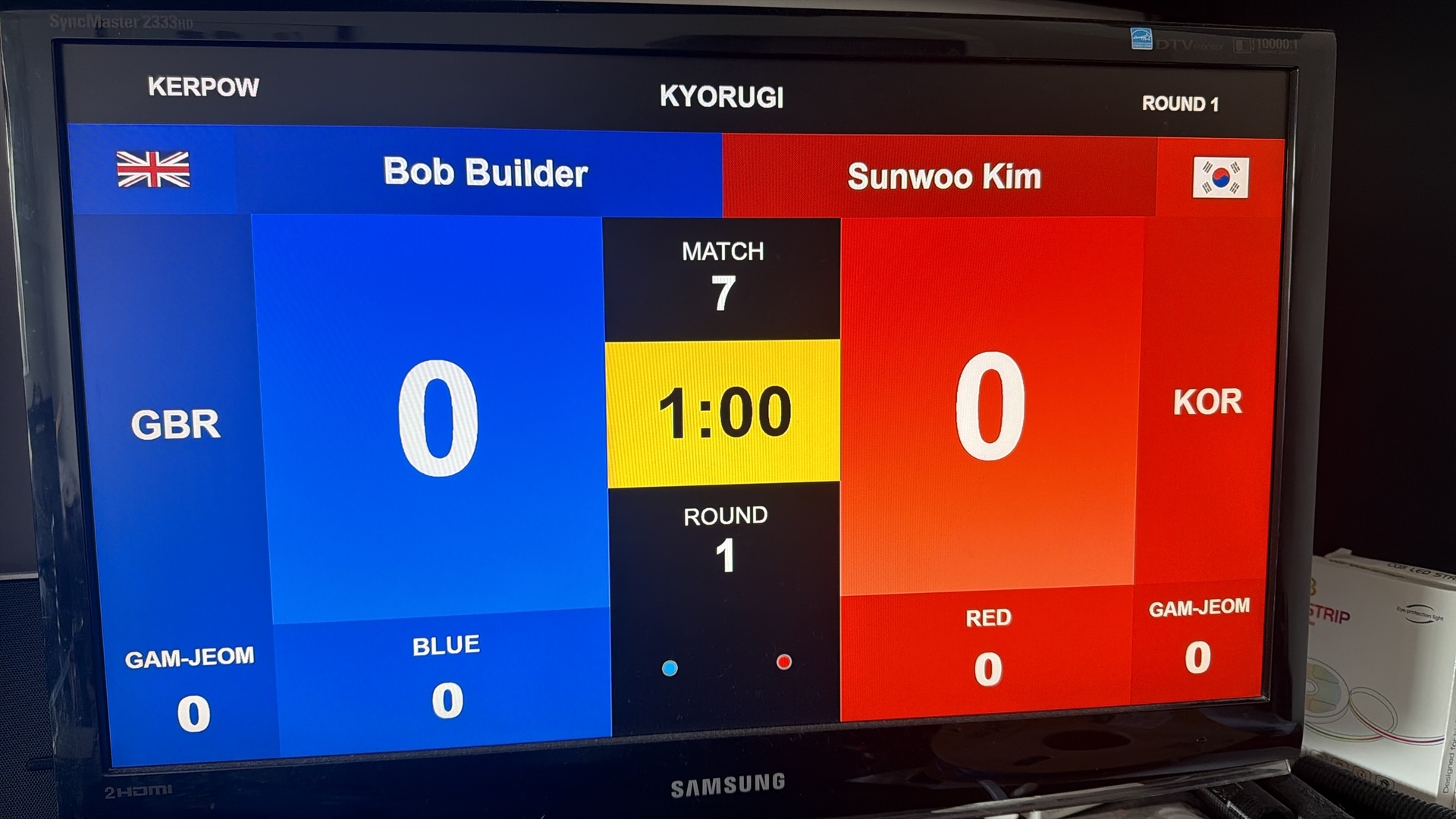 Kerpow Score - WT Kyorugi Electronic Scoring System